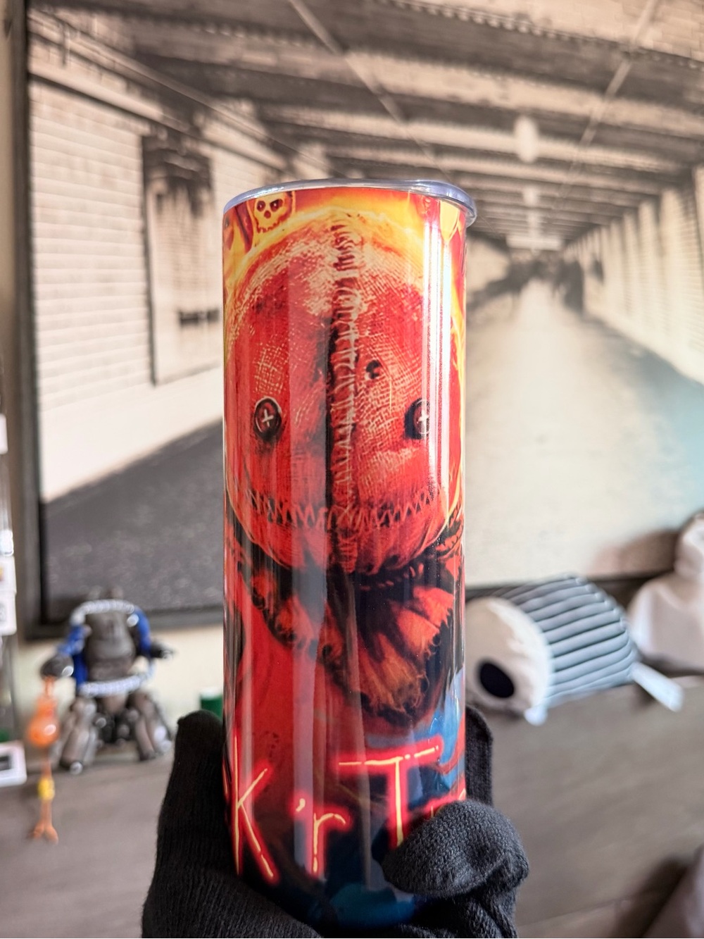 Red Horror Art Tumbler - Graphic Red Drinkware